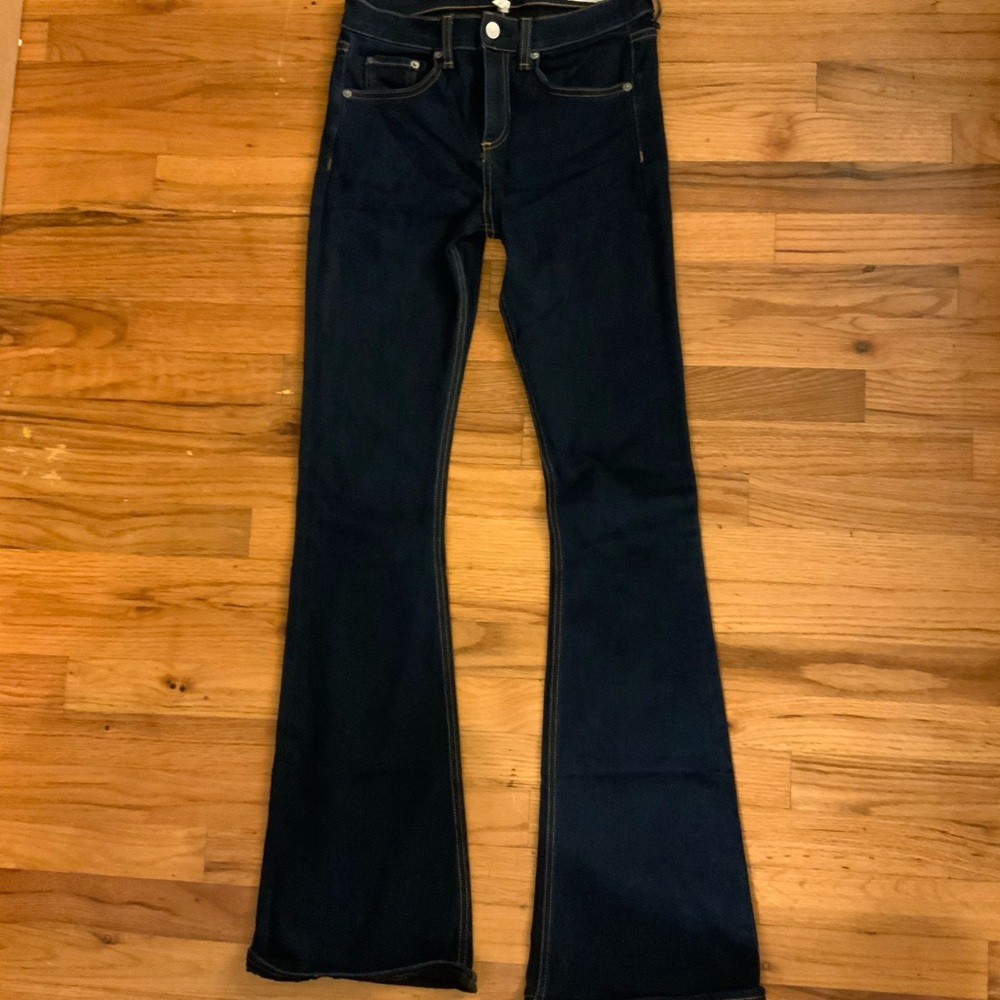rag & bone Dark Blue Flare Jeans